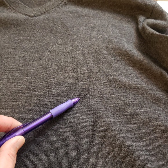 Hart Shaffner Marx Mens Long Sleeve Extra Fine Merino Wool V Neck Sweater Sz XL - Picture 8 of 8